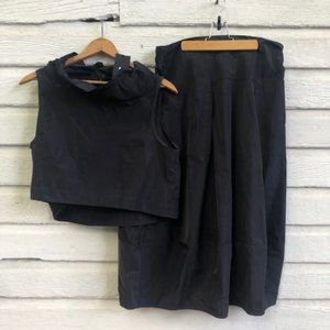 Sun Kim long navy blue skirt